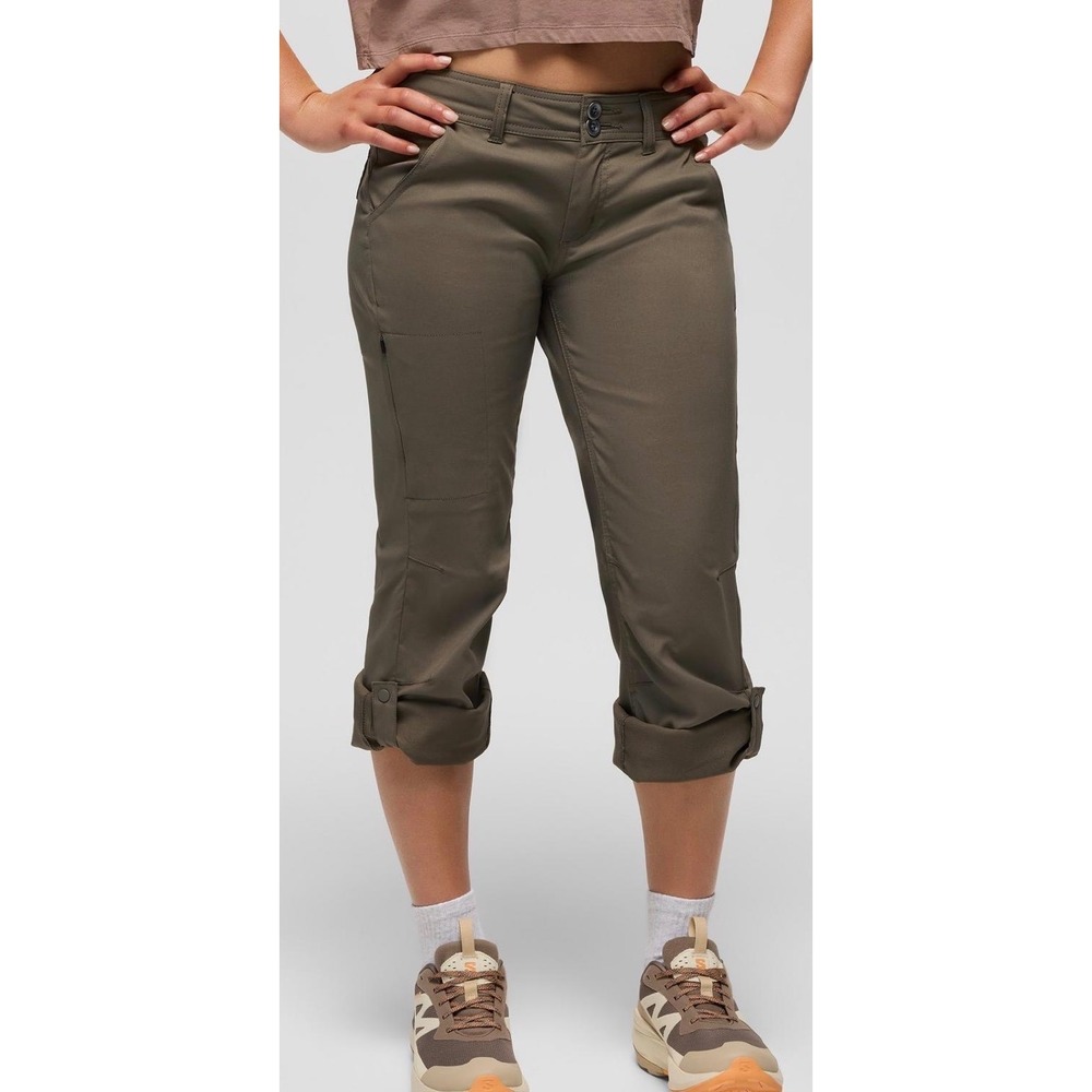 Prana Halle convertible hiking pants slate green women's size  10 - Picture 3 of 6